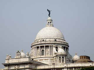 Fototapeta na wymiar Victoria Memorial in Kolkata, which a famous landmark for the city of Calcutta