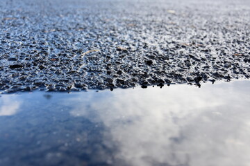 wet asphalt after the rain