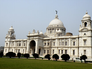Obraz premium Victoria Memorial in Kolkata, which a famous landmark for the city of Calcutta