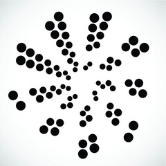 Halftone dots in circle form. round logo . vector dotted frame . Half tones design element