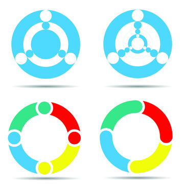 Vector Circle Logo Design Template . Infinite Loop Shape Cycle Creative Symbol . 