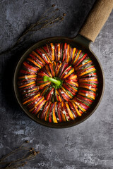 Ratatouille, a typical stewed vegetable dish of the Southern Franch.