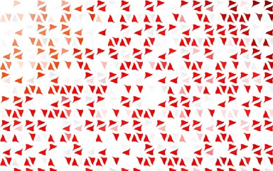 Light Red vector cover in polygonal style. Glitter abstract illustration with triangular shapes. Modern template for your landing page.