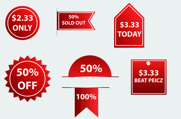 set of sale labels