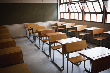 View of empty classroom