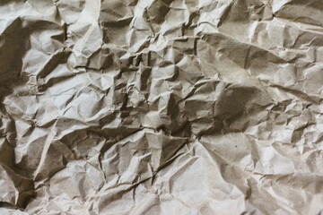 Brown Wrinkle Recycle Paper Background Creased Beige Paper Texture