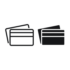 Card, commerce, online, payment line and glyph icon, line and glyph style. Payment e-commerce, internet banking, spending. Vector illustration. Design on white background. EPS 10