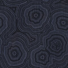 Fototapeta premium Seamless patterned denim jean for repeat print. High quality illustration. Grungy trendy street design. Real detailed denim texture with digital agate geode pattern overlay. Navy blue deep dark colors