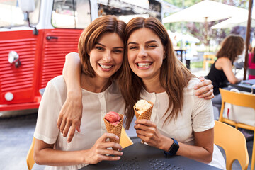 Girls embracing each other