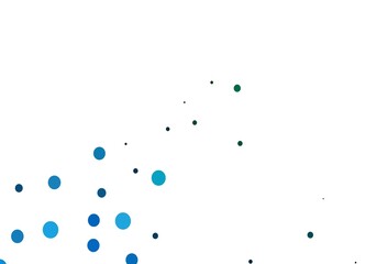 Light Blue, Green vector backdrop with dots.