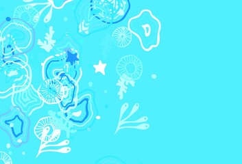 Naklejka premium Light BLUE vector pattern with random forms.