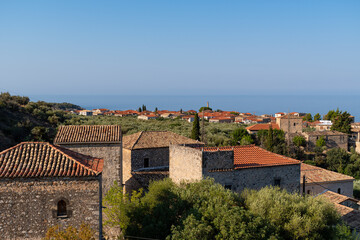 Kardamyli (Kardamili) view from Old Town at Mani, Greece