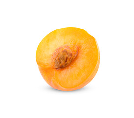 Peach isolated closeup.