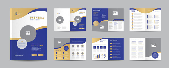 Obraz na płótnie Canvas Corporate Business Project Proposal Design | Annual Report and Company Brochure | Booklet and Catalog Design