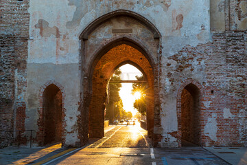 The walled town of Cittadella in Italy