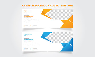 Business facebook cover page timeline ads and banner template