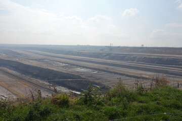 Braunkohle Tagebau Garzweiler. Fossile Energieträger in Deutschland.