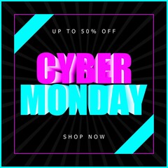 Vector illustration for Cyber Monday Sale. Perfect for your business.