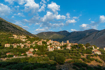 Fototapeta premium Lagada village view, Mani, Peloponnese