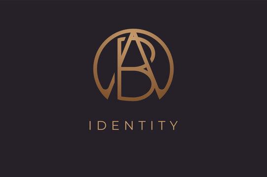 Abstract initial letter B and A logo,usable for branding and business logos, Flat Logo Design Template, vector illustration