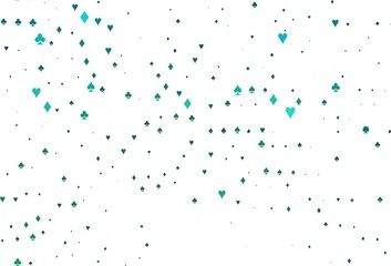 Light BLUE vector pattern with symbol of cards.