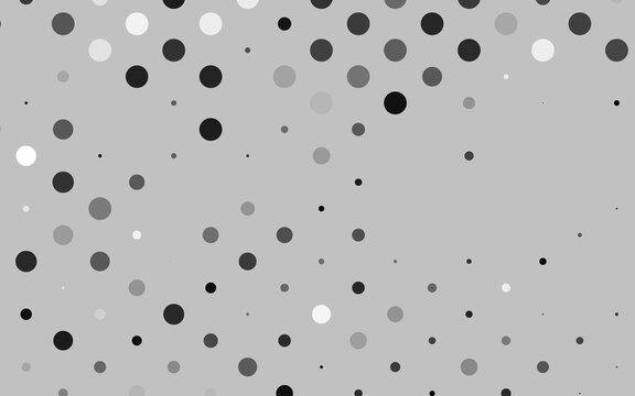 Light Silver, Gray vector layout with circle shapes. Blurred bubbles on abstract background with colorful gradient. Pattern for beautiful websites.