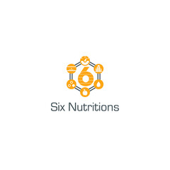 Six Nutrition Logo design Template