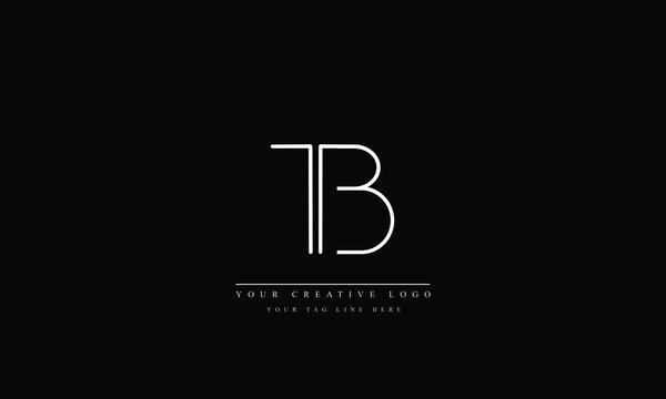 TB, BT, T, B Letter Logo Design with Creative Modern Trendy Typography
