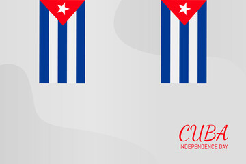 banner website cuba independence day in grey