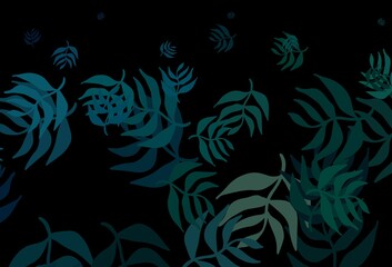 Dark Blue, Green vector natural artwork with leaves.