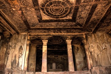 Pattadakal, Karnataka, Indian, World heritage site, Chalukya, ancient temple in archaeological site...