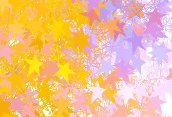 Obraz na płótnie Canvas Light Pink, Yellow vector texture with beautiful stars.