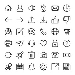 Web icon set, website icon, Contact us icon vector