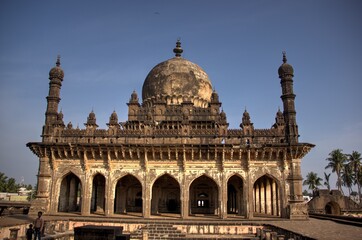 Fototapeta na wymiar Ibrahim Rouza, sepulcher of Ibrahim Adil Shah and a mosque, Bijapur, Karnataka, India