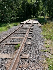Obraz premium Rail de chemin de fer du train touristique d'Abreschviller en Moselle. France