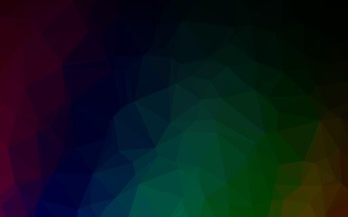 Obraz premium Dark Multicolor, Rainbow vector polygonal template. Colorful abstract illustration with gradient. New texture for your design.