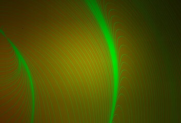 Dark Green, Yellow vector background with wry lines.