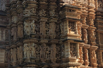 Khajuraho Group of Monuments, Hindu temples and Jain temples in Chhatarpur district, Madhya Pradesh, India, Nagra style architecture, UNESCO World Heritage Site.