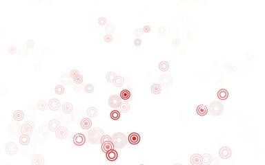 Light Red vector template with circles.