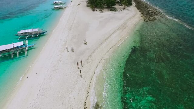 Sandbar in Kalanggam Island in the Philippines