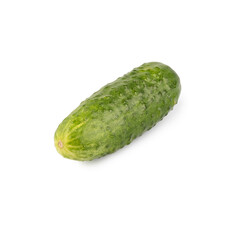Cucumber on white background with clipping path.