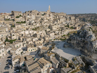 Obraz premium Aerial view of Matera on Italy