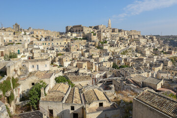 Fototapeta na wymiar Aerial view of Matera on Italy