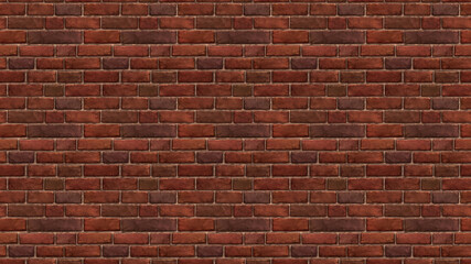 Horizontal size brown red brick wallpaper. Seamless pattern material
