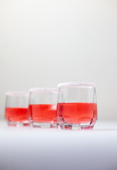 glass of red drink
