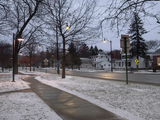 Quiet street at nighttime
