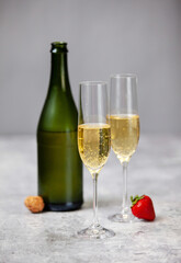two glasses of champagne