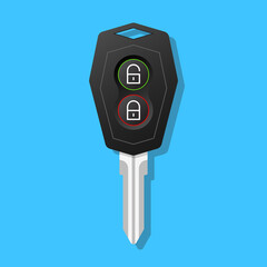 Car Key with lock unlock button illustration Vector