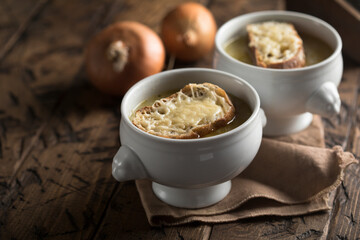 Traditional French onion soup