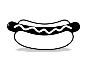 Hot Dog icon vector illustration